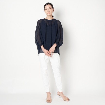 SEERSUCKER GATHER BLOUSE 詳細画像 ネイビー 11