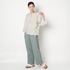 FANAGE LINEN BORT NECK BLOUSE 詳細画像