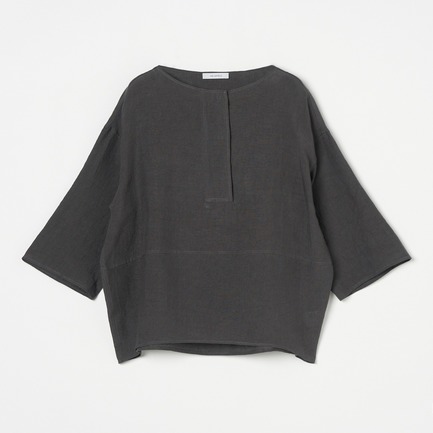 FANAGE LINEN BORT NECK BLOUSE