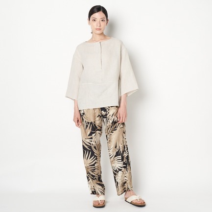 FANAGE LINEN BORT NECK BLOUSE 詳細画像 ベージュ 10