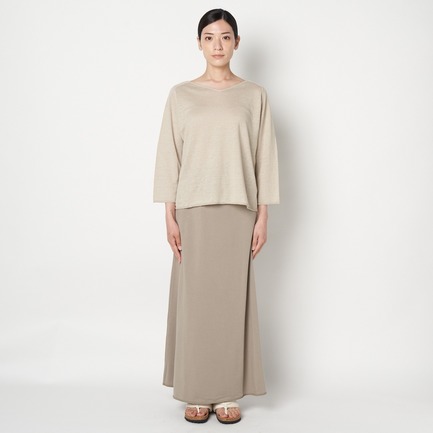 LINEN HIGH GAUVE V-NECK PULLOVER 詳細画像 ベージュ 1