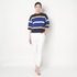 MULTI BODER CREW NECK TOPs 詳細画像