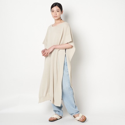 PAPER YARN KNIT PONCHO 詳細画像 ベージュ 9