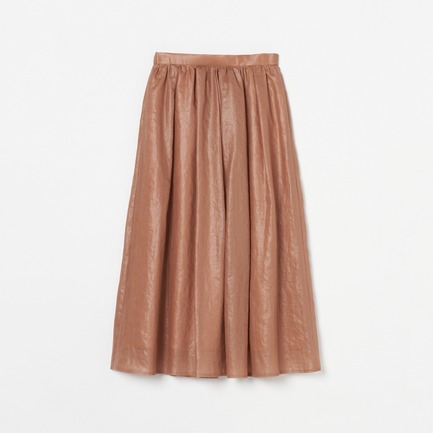 LEATHER BOIL GATHER SKIRT