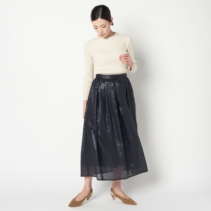 LEATHER BOIL GATHER SKIRT 詳細画像 テラコッタ 4