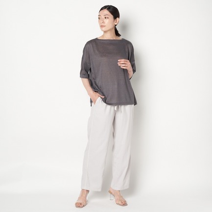 NATURAL LINEN CUT PULLOVER 詳細画像 チャコールグレー 10