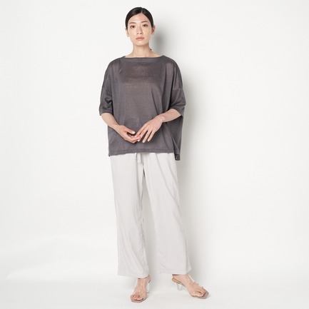 NATURAL LINEN CUT PULLOVER 詳細画像 チャコールグレー 9