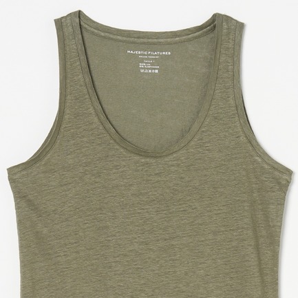 LINEN TANK TOP 詳細画像 カーキ 2
