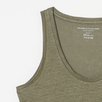 LINEN TANK TOP 詳細画像 カーキ 3