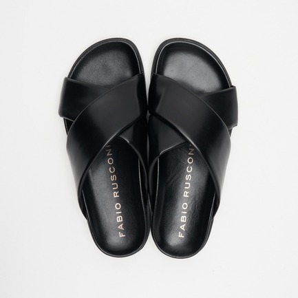 CROSS FLAT SANDAL 詳細画像 ブラック 4