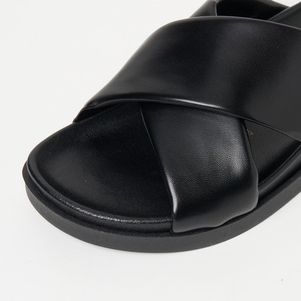 CROSS FLAT SANDAL 詳細画像 ブラック 5