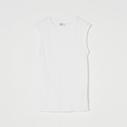 PANEL RIBBED C/N TANK TOP 詳細画像 ホワイト 1