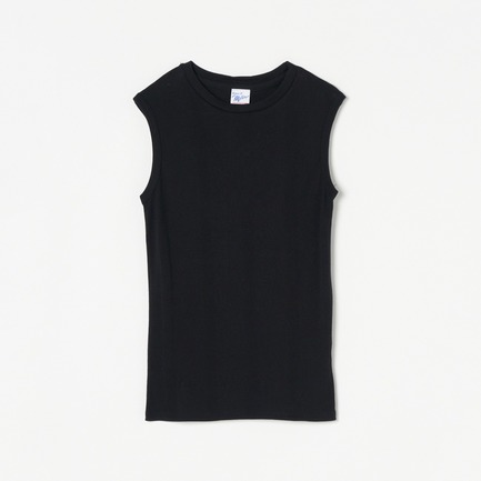 PANEL RIBBED C/N TANK TOP 詳細画像 ブラック 1