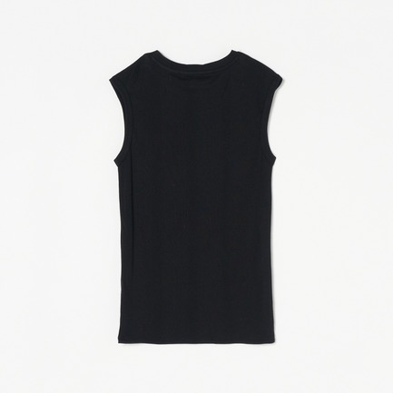 PANEL RIBBED C/N TANK TOP 詳細画像 ブラック 1