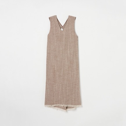 V-NECK FRINGE DRESS