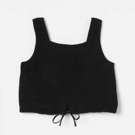 LINEN SQUARE-NECK S/L