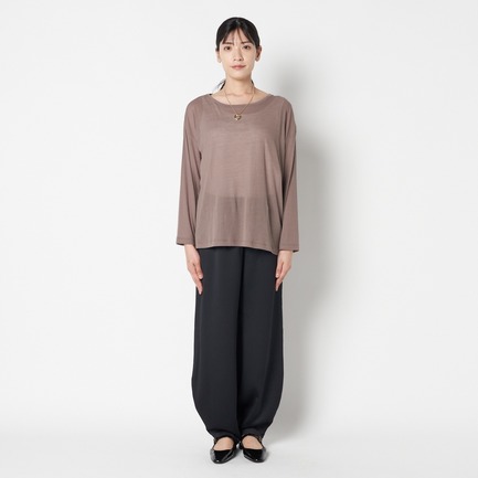 SHEER LONG SLEEVE TEE 詳細画像 ダークブラウン 5