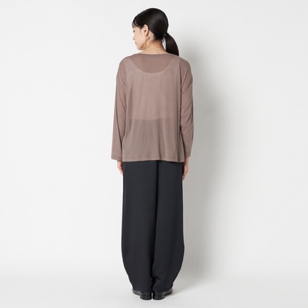 SHEER LONG SLEEVE TEE 詳細画像 ダークブラウン 7