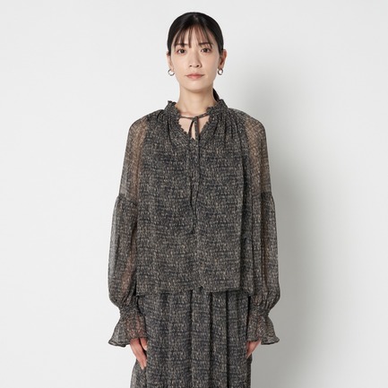 DEVEAUX PRINT BLOUSE 詳細画像 ブラック 6