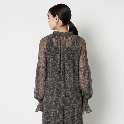 DEVEAUX PRINT BLOUSE 詳細画像 ブラック 8