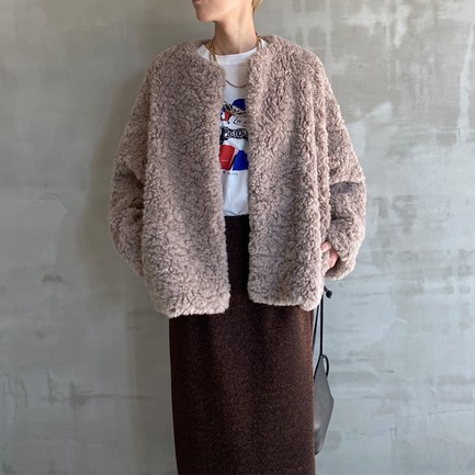 ECO FUR  JACKET 詳細画像 ダークブラウン 11