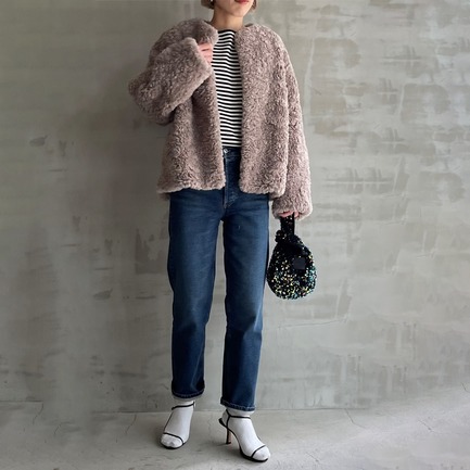 ECO FUR  JACKET 詳細画像 ダークブラウン 6