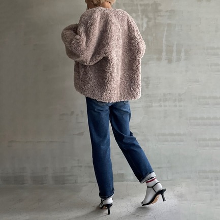 ECO FUR  JACKET 詳細画像 ダークブラウン 7