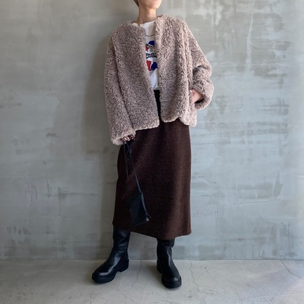 ECO FUR  JACKET 詳細画像 ダークブラウン 8
