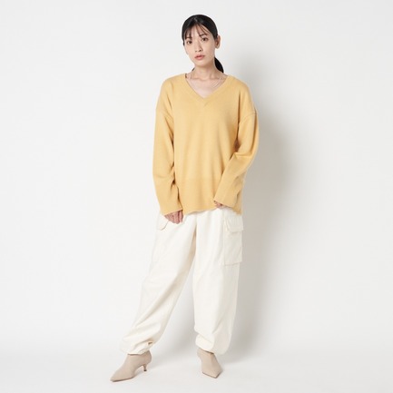 WOOL V NECK PO 詳細画像 イエロー 8