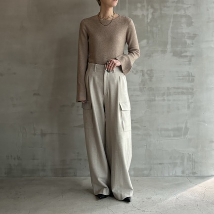 MILITARY WOOL WIDE  PANTS 詳細画像 ベージュ 10