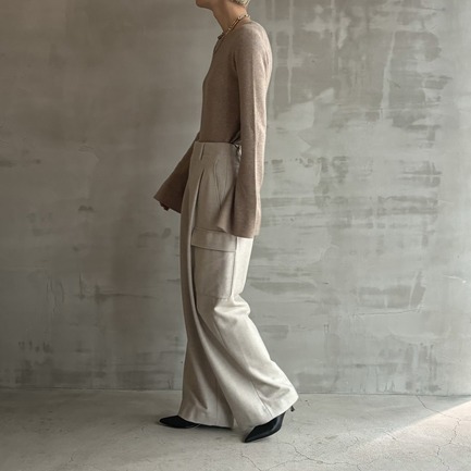 MILITARY WOOL WIDE  PANTS 詳細画像 ベージュ 11