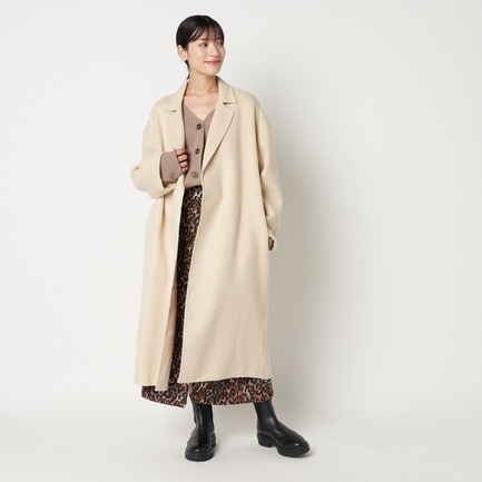 DOUBLE FACE  COAT WITH STOLE 詳細画像 アイボリー 2