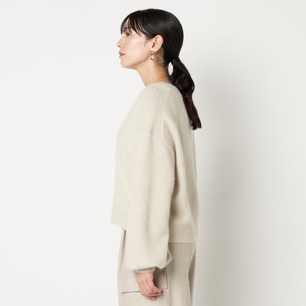 RACCOON VOLUME SLEEVE CARDIGAN 詳細画像 ミディアムグレー 2