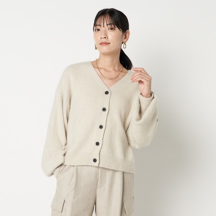 RACCOON VOLUME SLEEVE CARDIGAN 詳細画像 ミディアムグレー 4