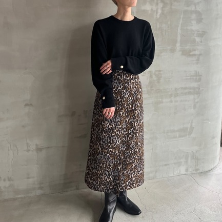 BUTTON SLEEVE KNIT 詳細画像 ブラック 1