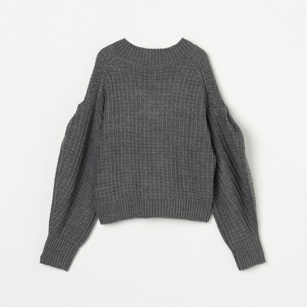 WAFFLE V NECK KNIT 詳細画像 チャコールグレー 1