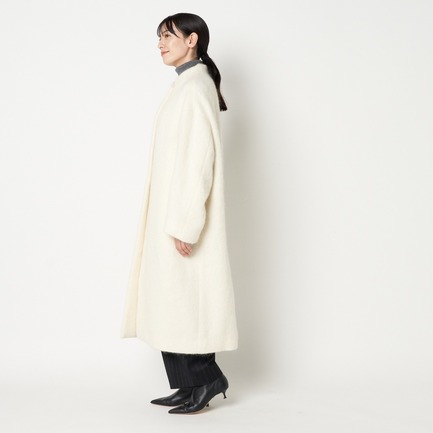 SHAGGY BOTTLE NECK COAT 詳細画像 アイボリー 2