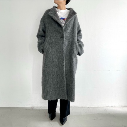 SHAGGY BOTTLE NECK COAT 詳細画像 ミディアムグレー 6