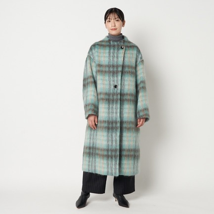 SHAGGY BOTTLE NECK COAT 詳細画像 グリーン系 1