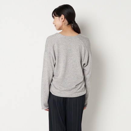 DEEP V NECK KNIT 詳細画像 ライトグレー 7