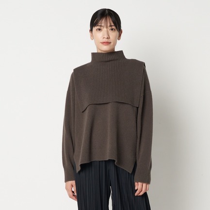 LAYERED TURTLE NECK KNIT 詳細画像 カーキ 10