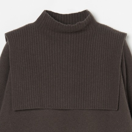 LAYERED TURTLE NECK KNIT 詳細画像 カーキ 2