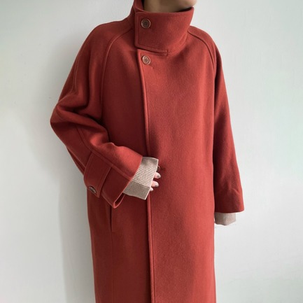 STAND COLLAR LONG COAT 詳細画像 バーンドレッド 11