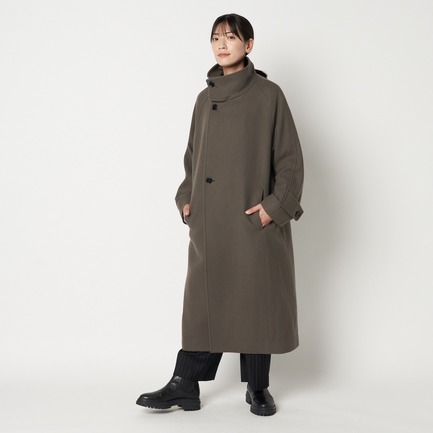 STAND COLLAR LONG COAT 詳細画像 カーキ 1