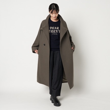 STAND COLLAR LONG COAT 詳細画像 カーキ 2