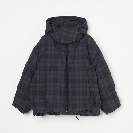 SHORT DOWN HOODY(PLAID）