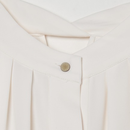 MATTE SATIN TUCK BLOUSE 詳細画像 ホワイト 6