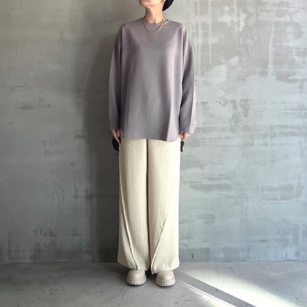 GEORGETTE OVERSIZE PULLOVER 詳細画像 ダークブラウン 1