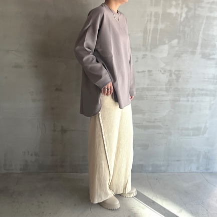 GEORGETTE OVERSIZE PULLOVER 詳細画像 ダークブラウン 4