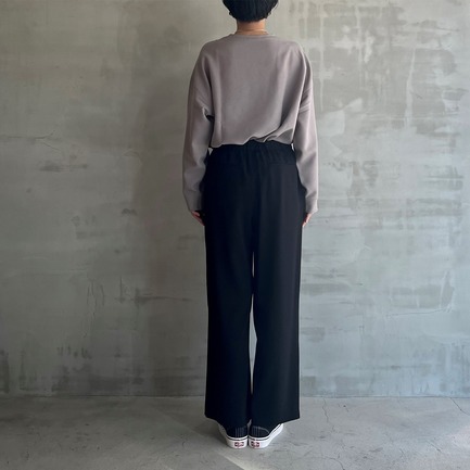 BACK SATIN EASY TUCK PANTS 詳細画像 レッド 3